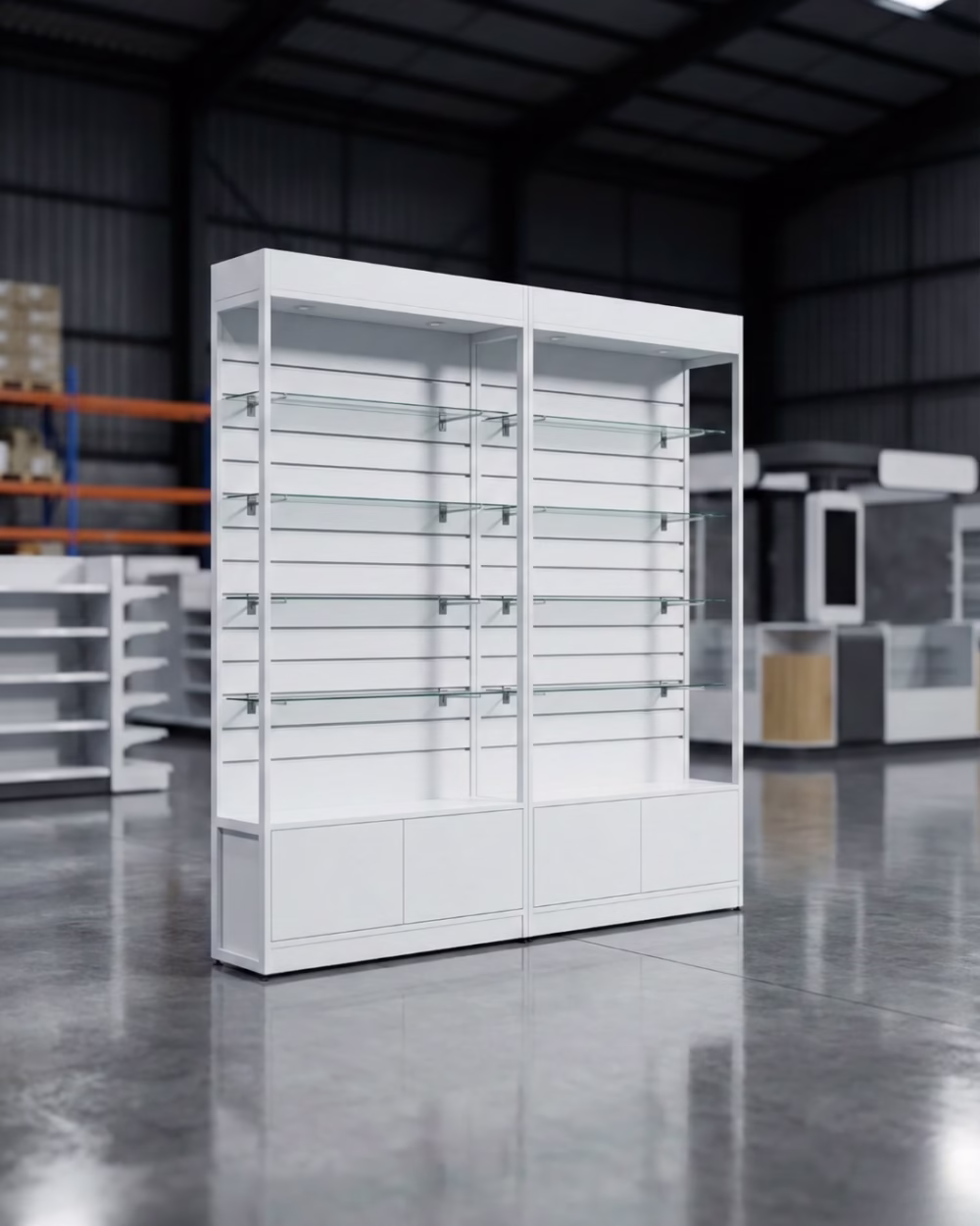 Luxe Modulaire Winkelstelling met Houtlook