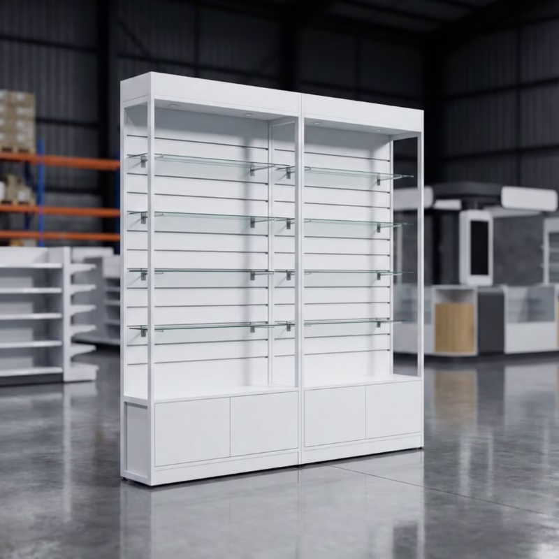 Luxe Modulaire Winkelstelling met Houtlook