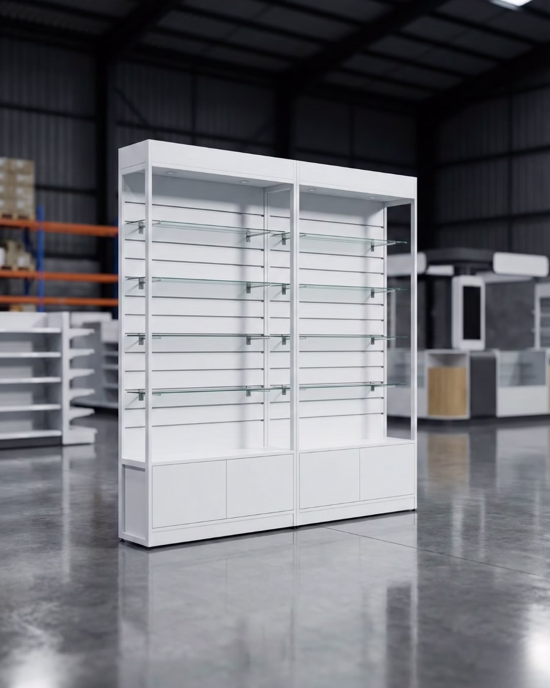 Luxe Modulaire Winkelstelling met Houtlook